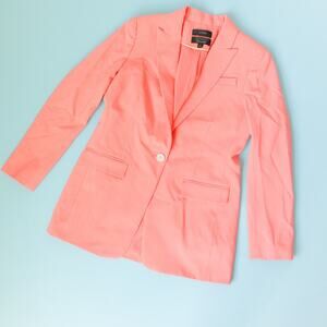J Crew Tollegno 1900 Parke Peach Blazer Jacket Italian Stretch Wool Size 4
